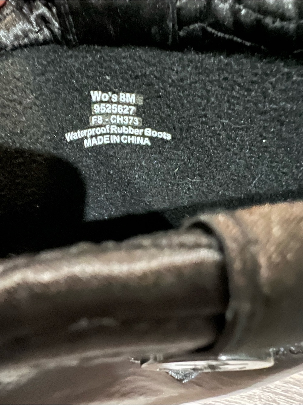 Sperry Top-Sider Women’s Black Tall Rain Boots with Quilted Cuff With 2” Heel - Picture 3 of 6